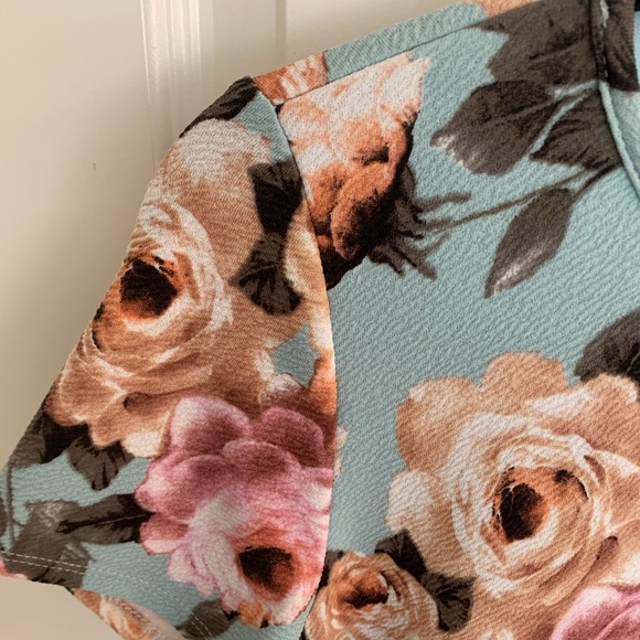 PinkBlush Light Blue Floral Maternity Dress - Picture 7 of 7